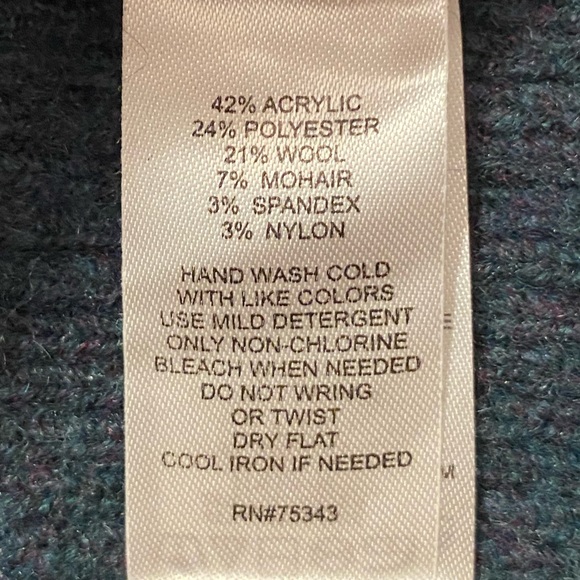 Ellen Tracy Women's Turtleneck Sweater Dark Teal Size L NWOT - Picture 3 of 4